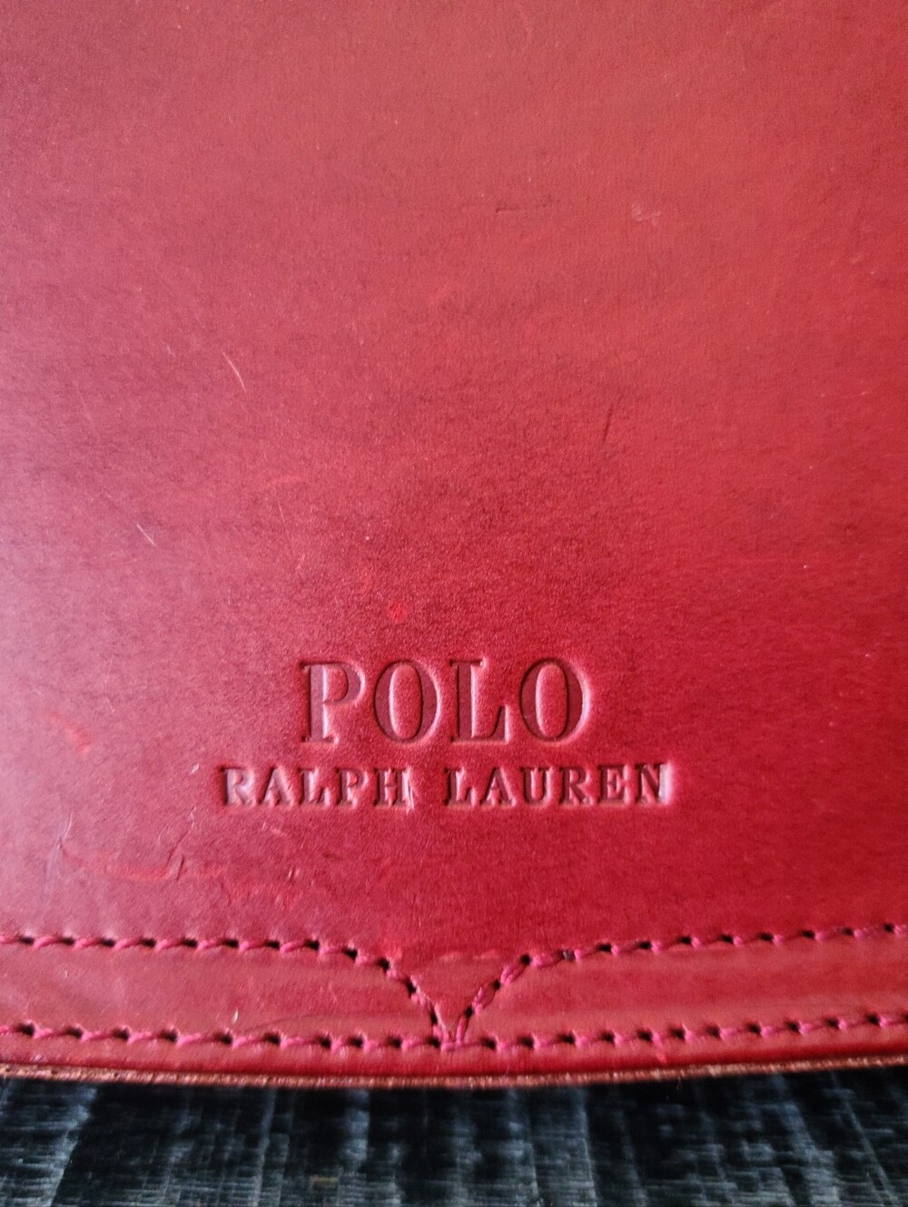 Polo Ralph Lauren Red Leather Saddle Bag - Picture 8 of 14